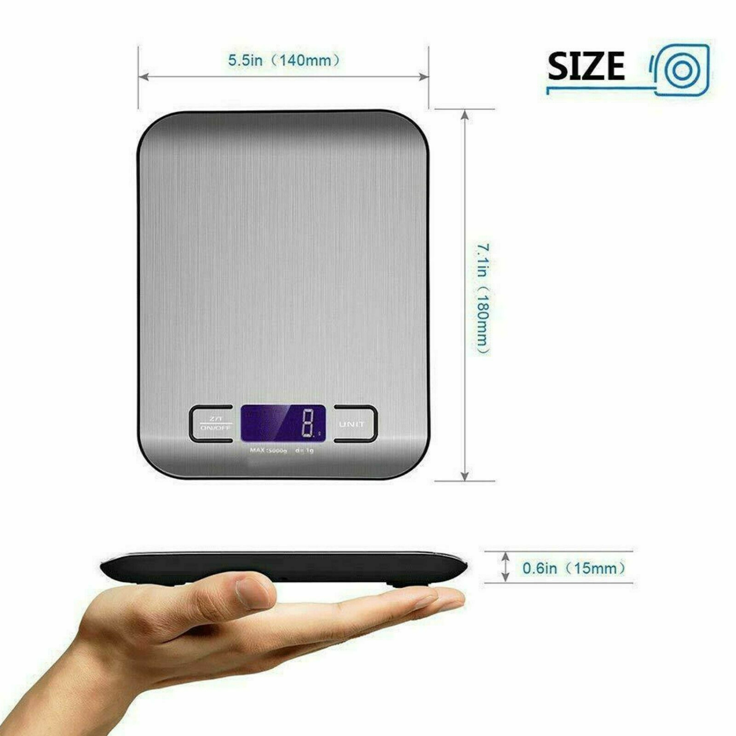 Kitchen Weight Scale Digital Multifunction Measuring Food Weighing Scale Cooking