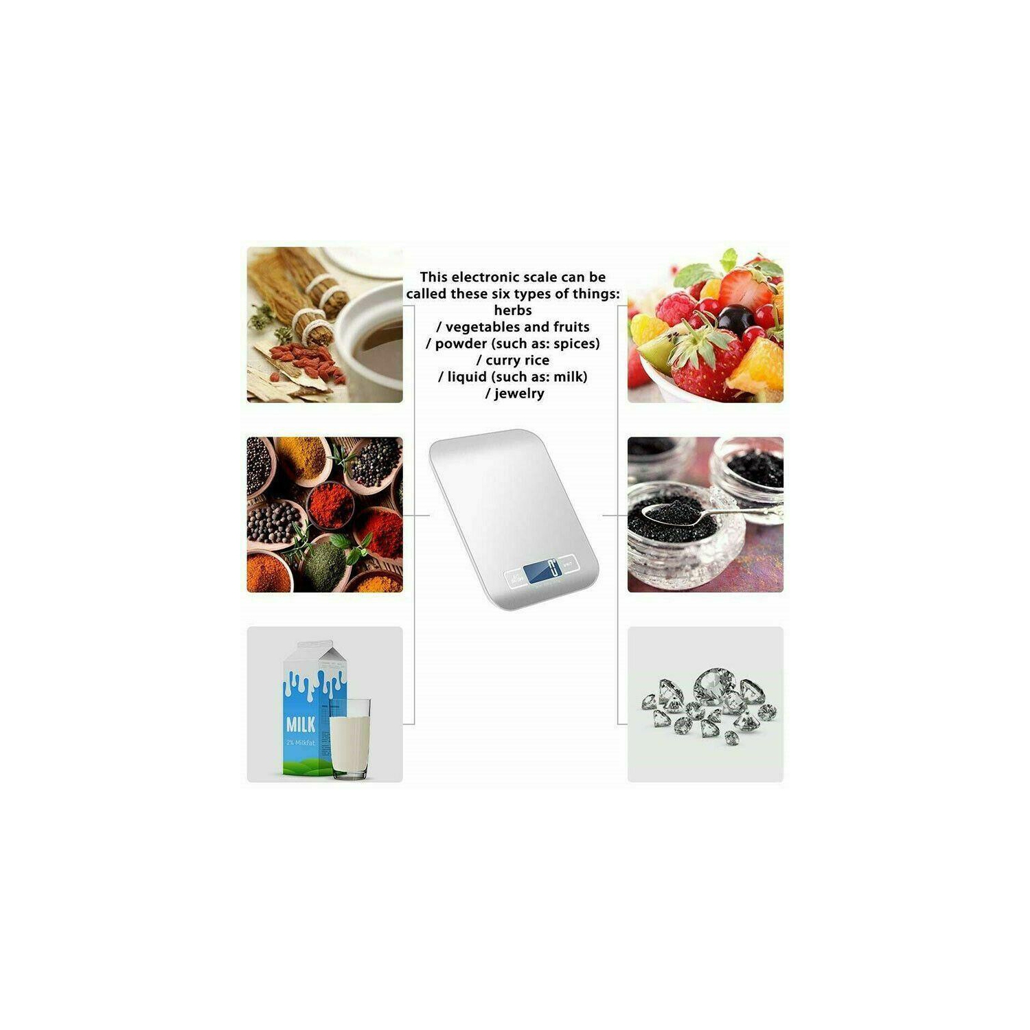 Kitchen Weight Scale Digital Multifunction Measuring Food Weighing Scale Cooking