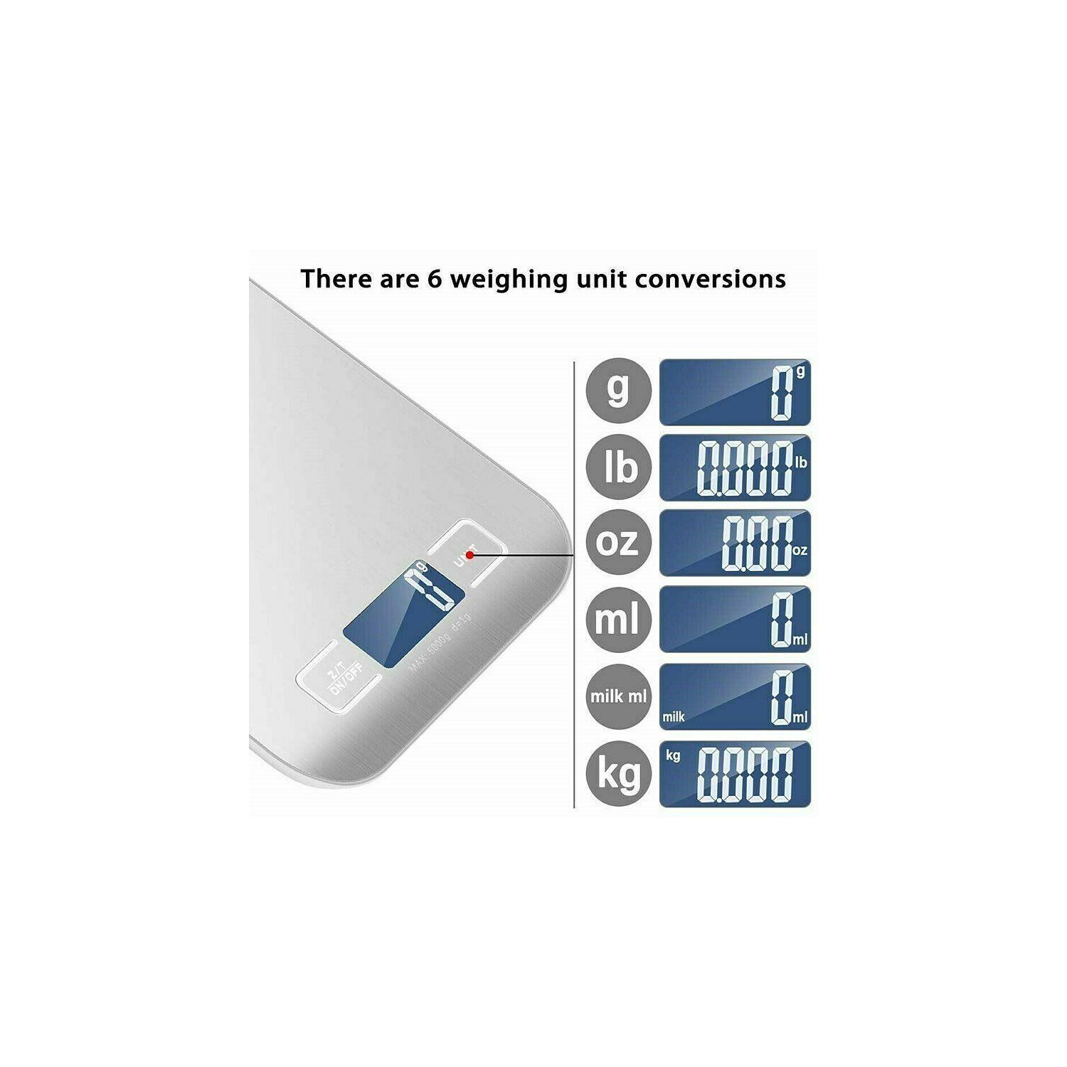 Kitchen Weight Scale Digital Multifunction Measuring Food Weighing Scale Cooking