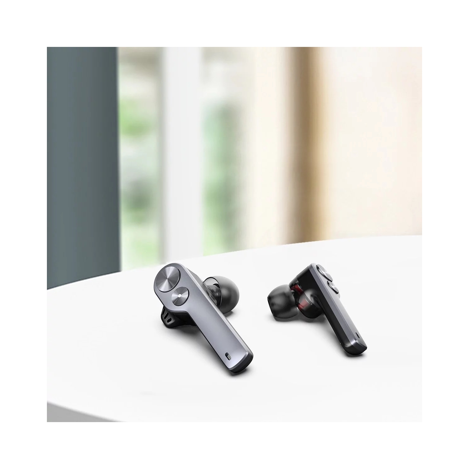 True Wireless Earbuds Bluetooth 5.0 compatible with Android, Apple Airpod, PC. Touch Controls, Super Stereo Bass Sound, 5H Playtime, Noise