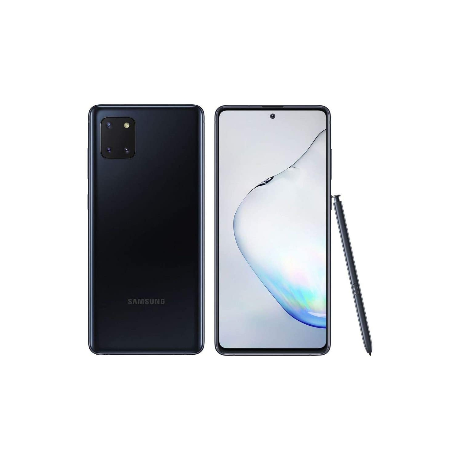 Refurbished (Excellent) - Samsung Galaxy Note 10 Lite 128/6GB(N770F/DSM) - GSM Unlocked Smartphone - International Model - Aura Black - Certified Refurbished
