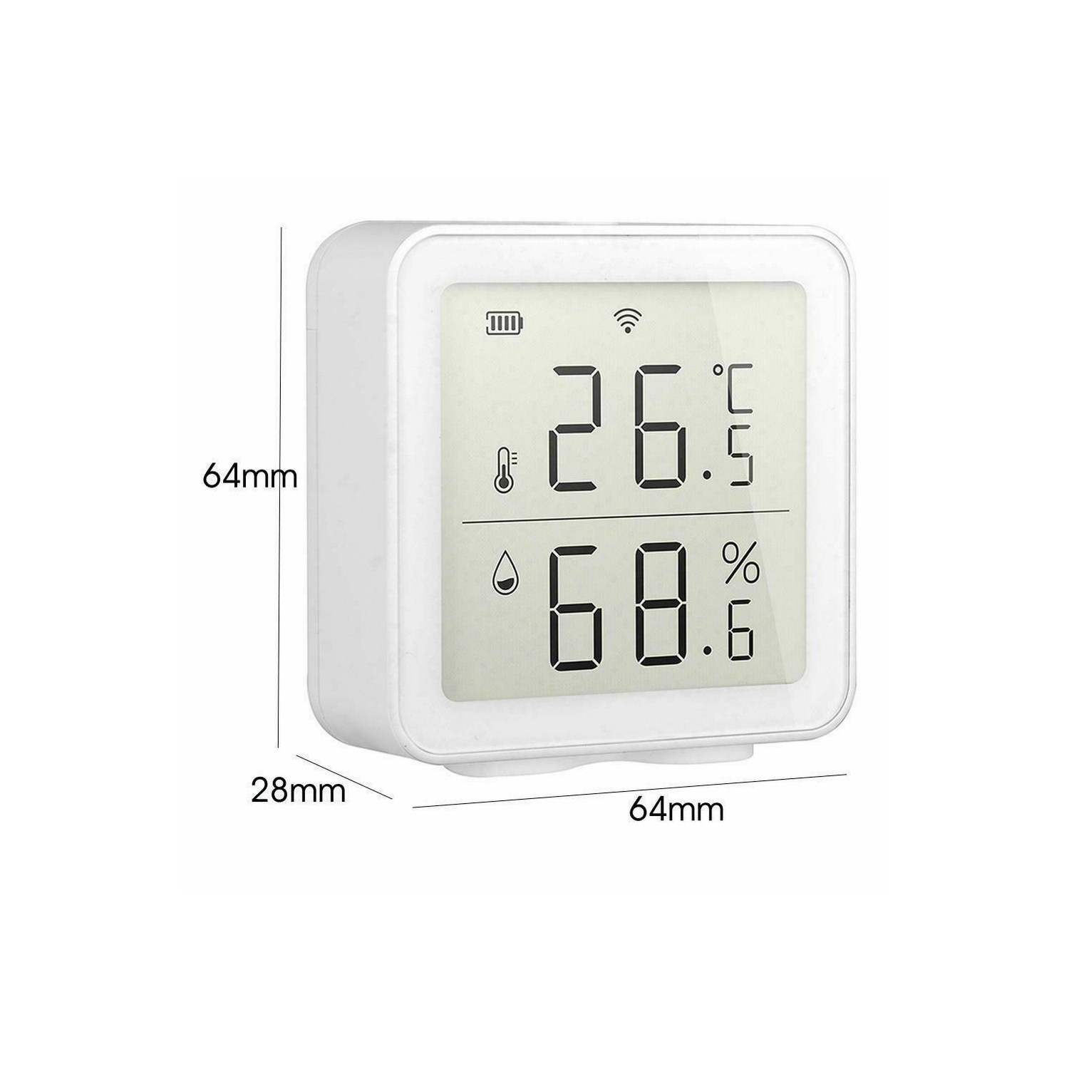 Thermomètre numérique ACL à humidité et capteur de température sans fil Wi-Fi pour maison intelligente CA
