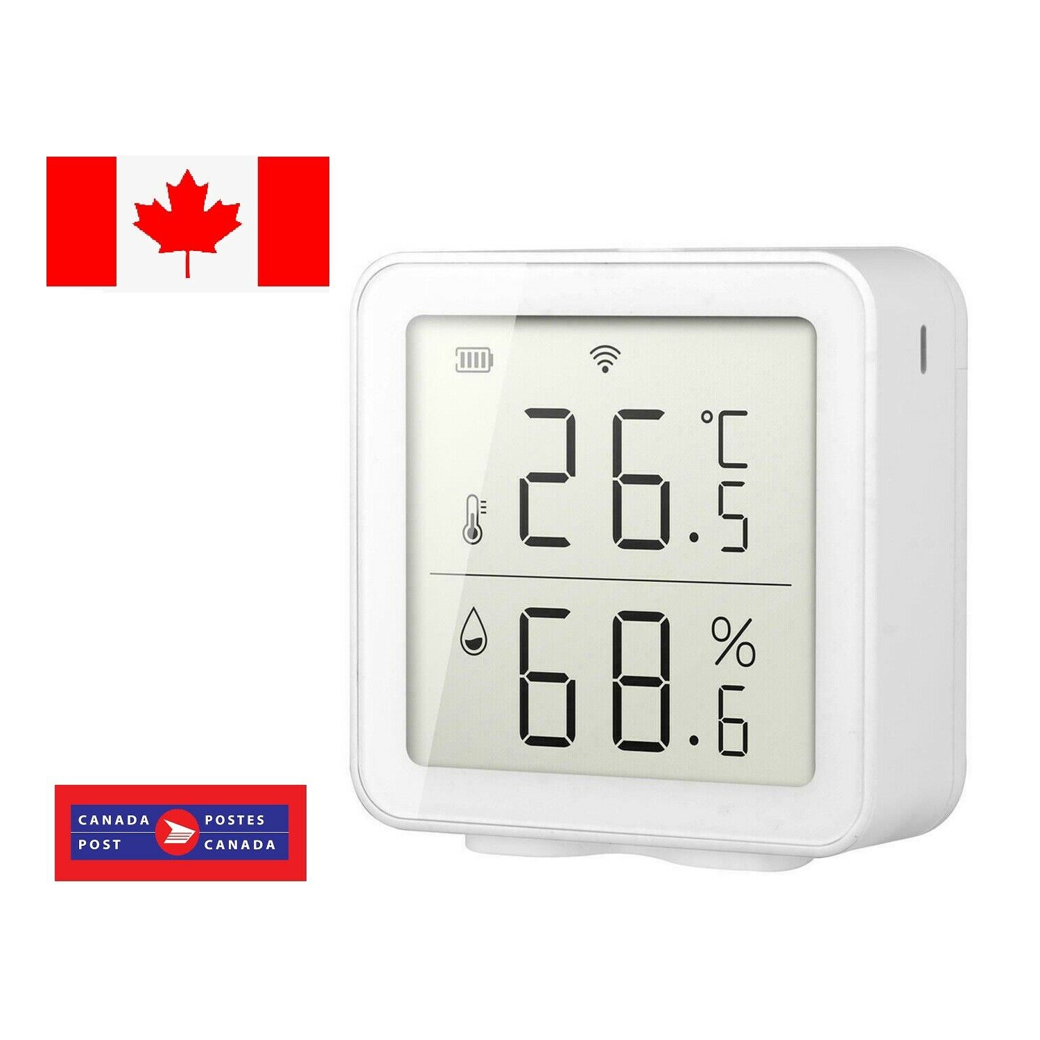 Thermomètre numérique ACL à humidité et capteur de température sans fil Wi-Fi pour maison intelligente CA