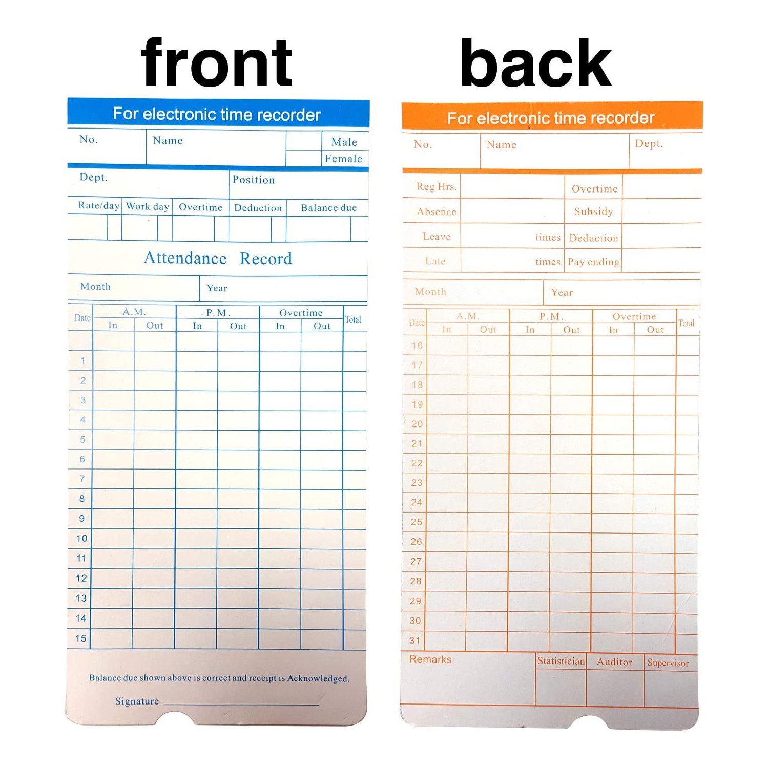 Time Clock Recorder / Time Attendance Punch Card Machine