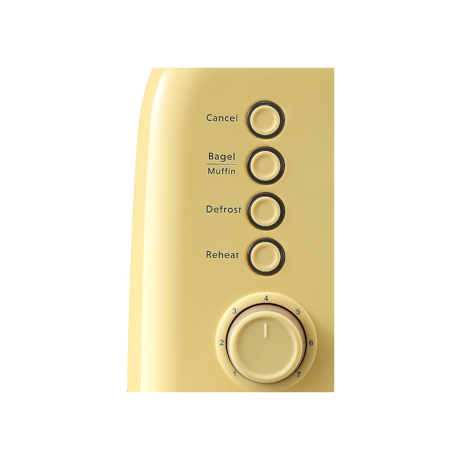 BUYDEEM DT620-MY 2-Slice Extra Wide Slots Toaster Retro Stainless Steel with High Lift Lever - Mellow Yellow