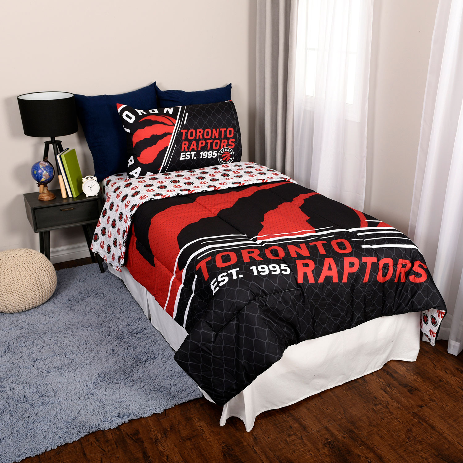 NBA 4-Piece Bed Sheet Set - Twin - Toronto Raptors