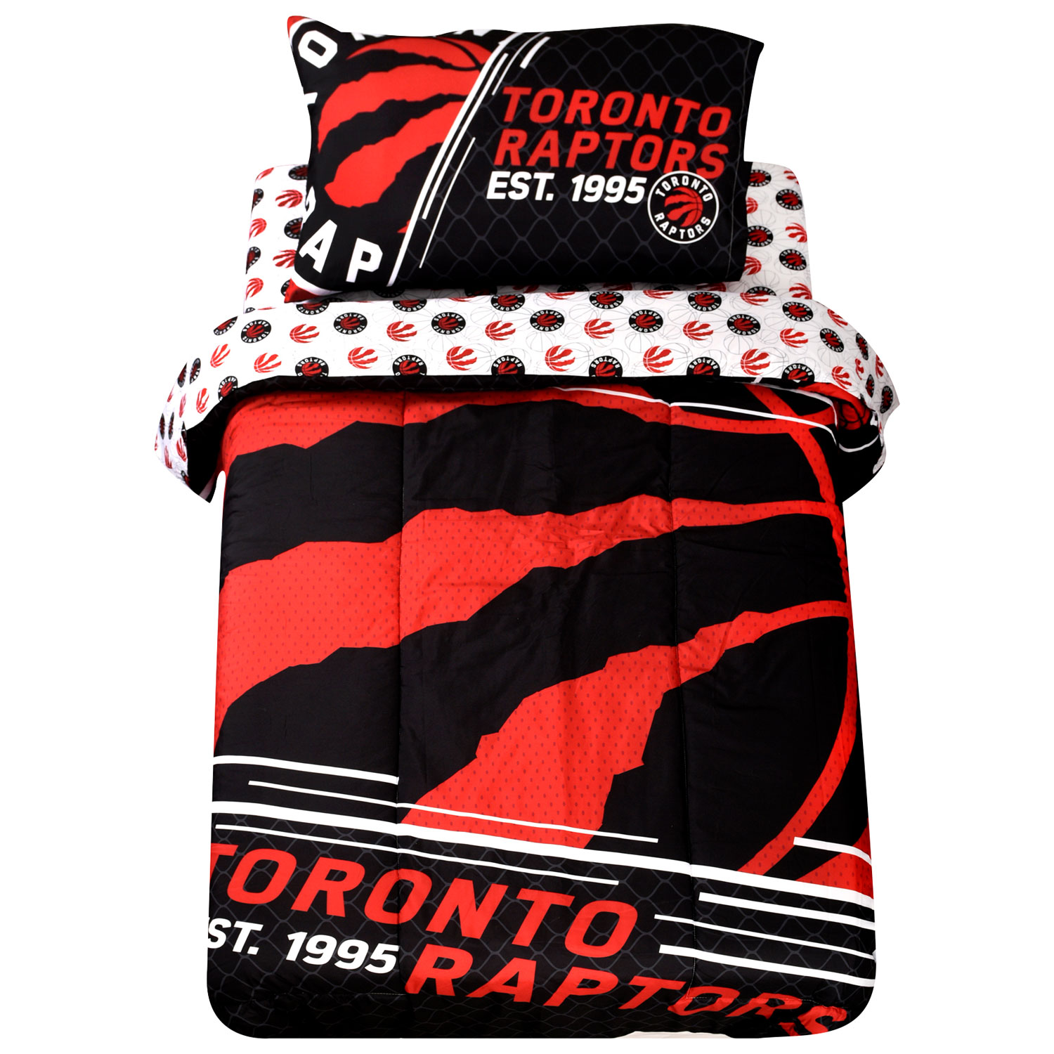 NBA 4-Piece Bed Sheet Set - Twin - Toronto Raptors