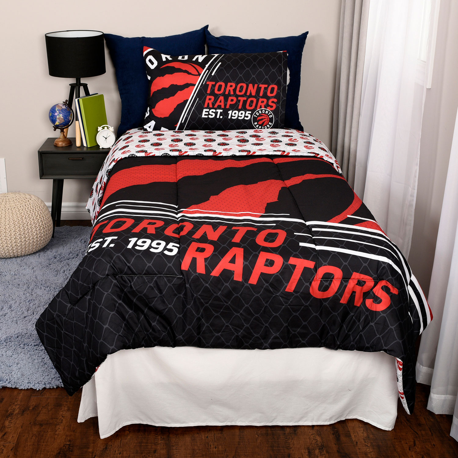NBA 4-Piece Bed Sheet Set - Twin - Toronto Raptors