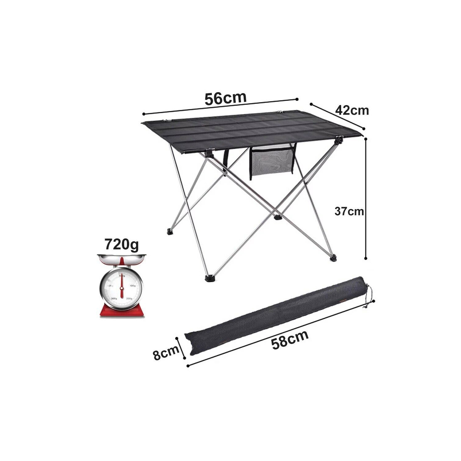Portable Folding Table Lightweight Camping Table for Camping Hiking Picnic - axGear