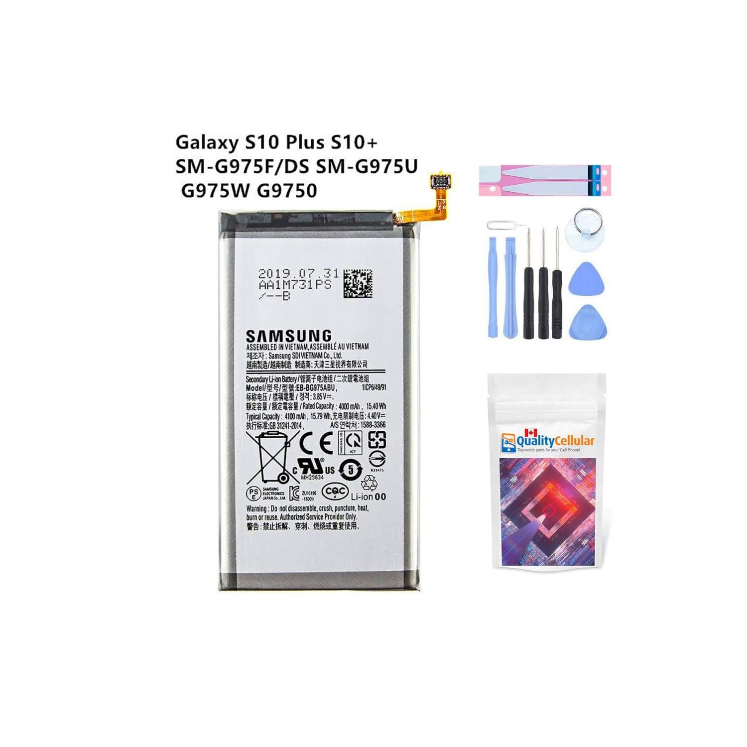 Original Samsung Galaxy S10 Plus battery EB-BG975ABU 4100 mAh for SM-G975W G975U