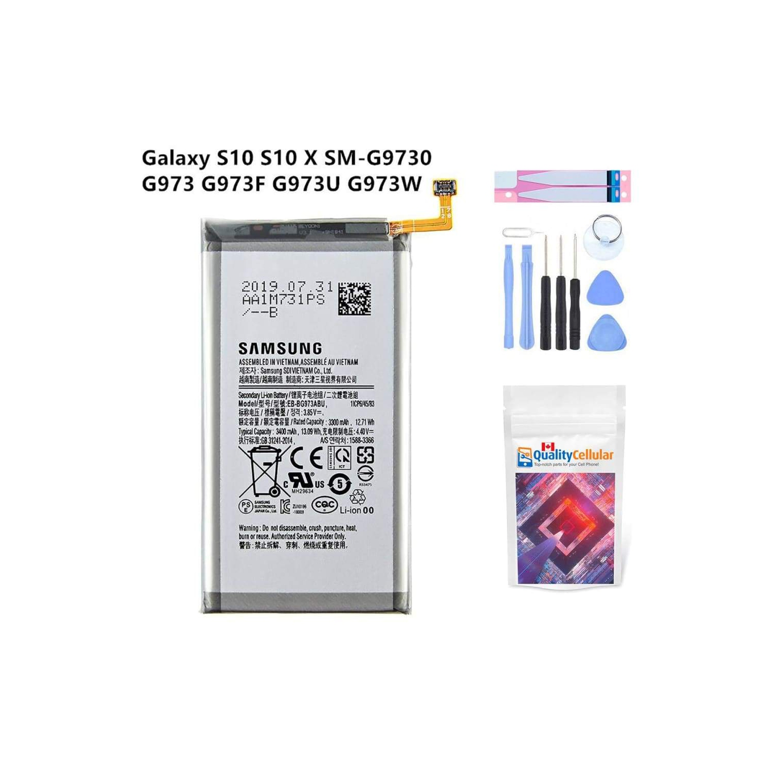Original Samsung Galaxy S10 battery EB-BG973ABU 3400 mAh for SM-G973W G973U