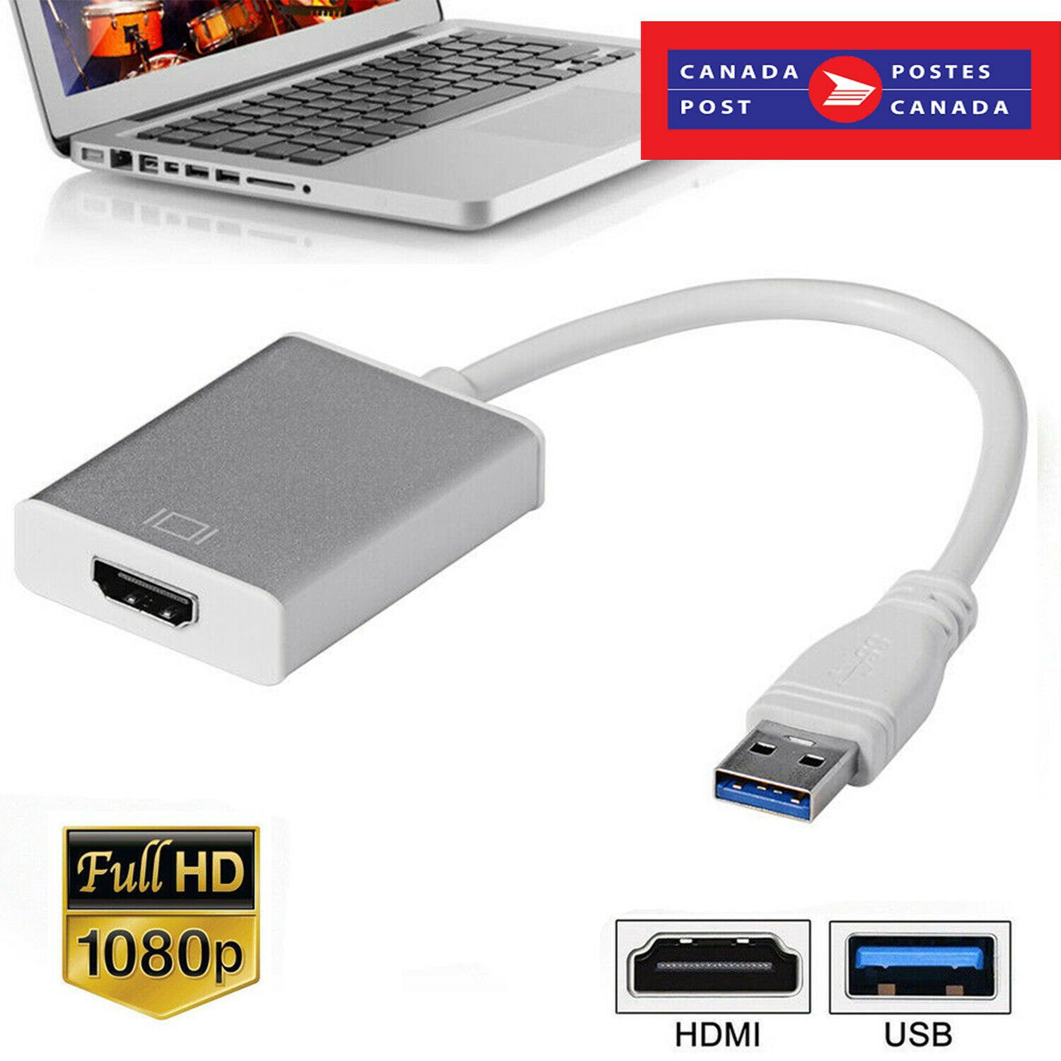 USB 3.0 to HDMI HD 1080P Converter Cable Display Graphic Adapter For Laptop PC