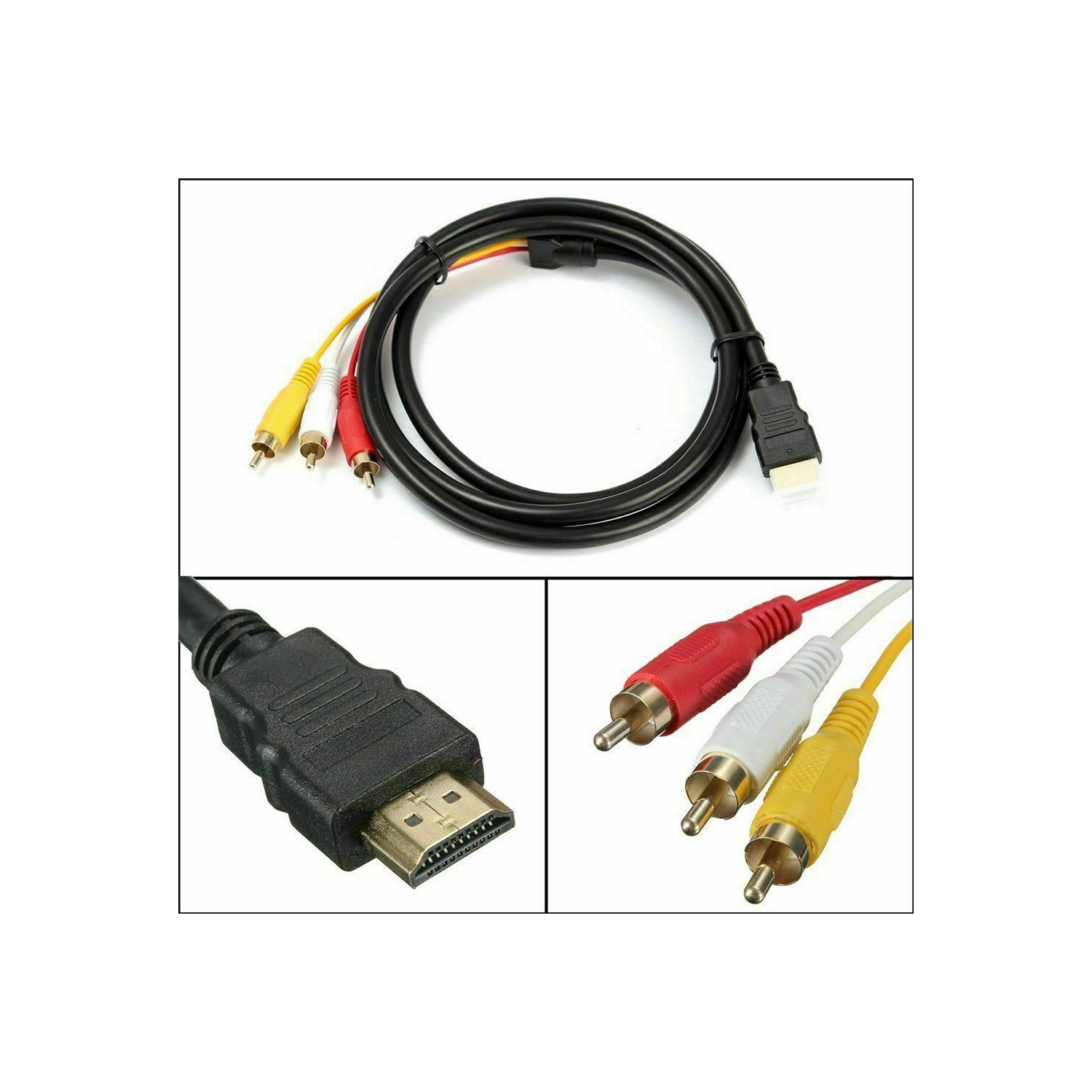 3m - Orange - câble HDMI plat et fin, en cuivre sans oxygène