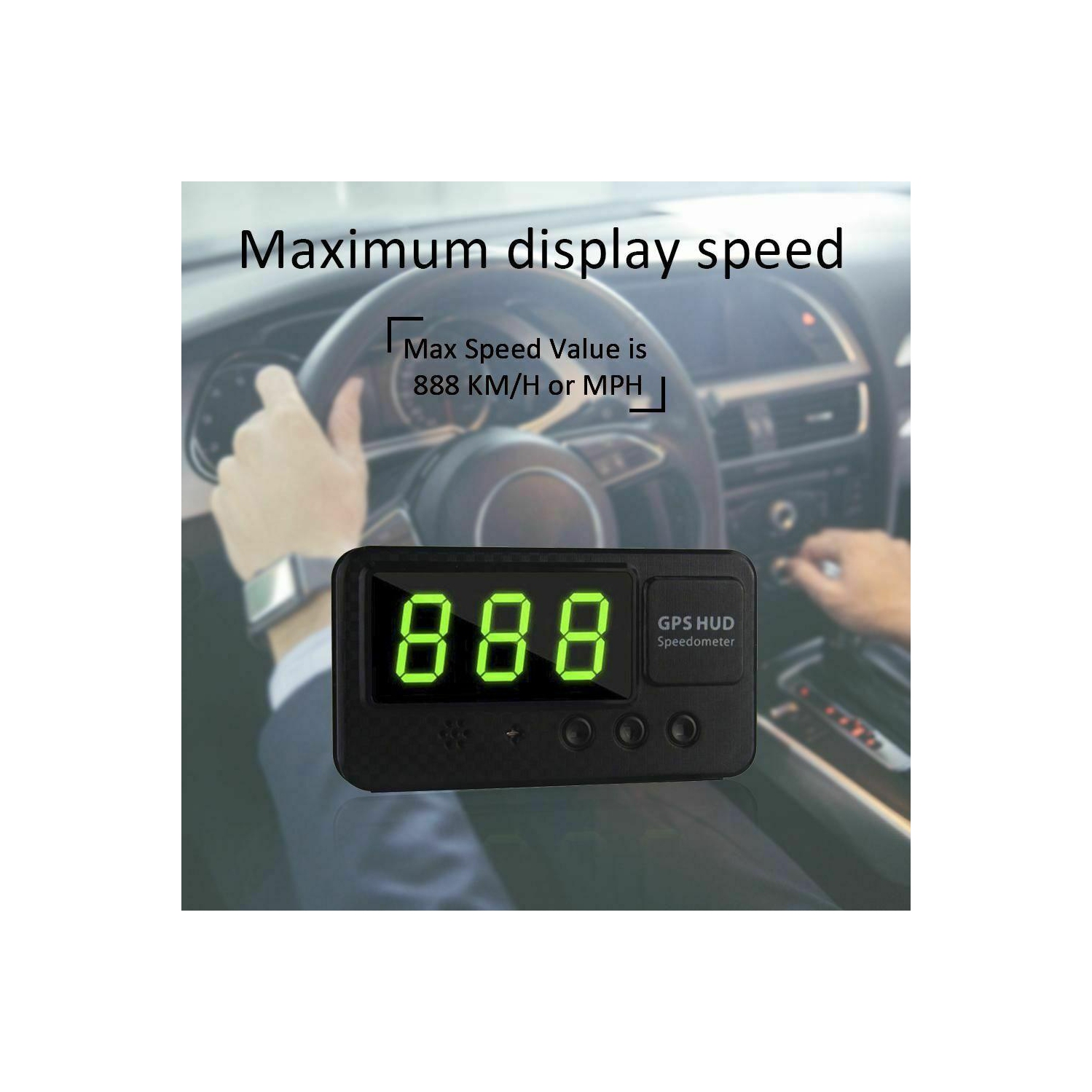 Car Bus Van Head-up Display HUD GPS Digital LED Speed Limit Warning For Car CA