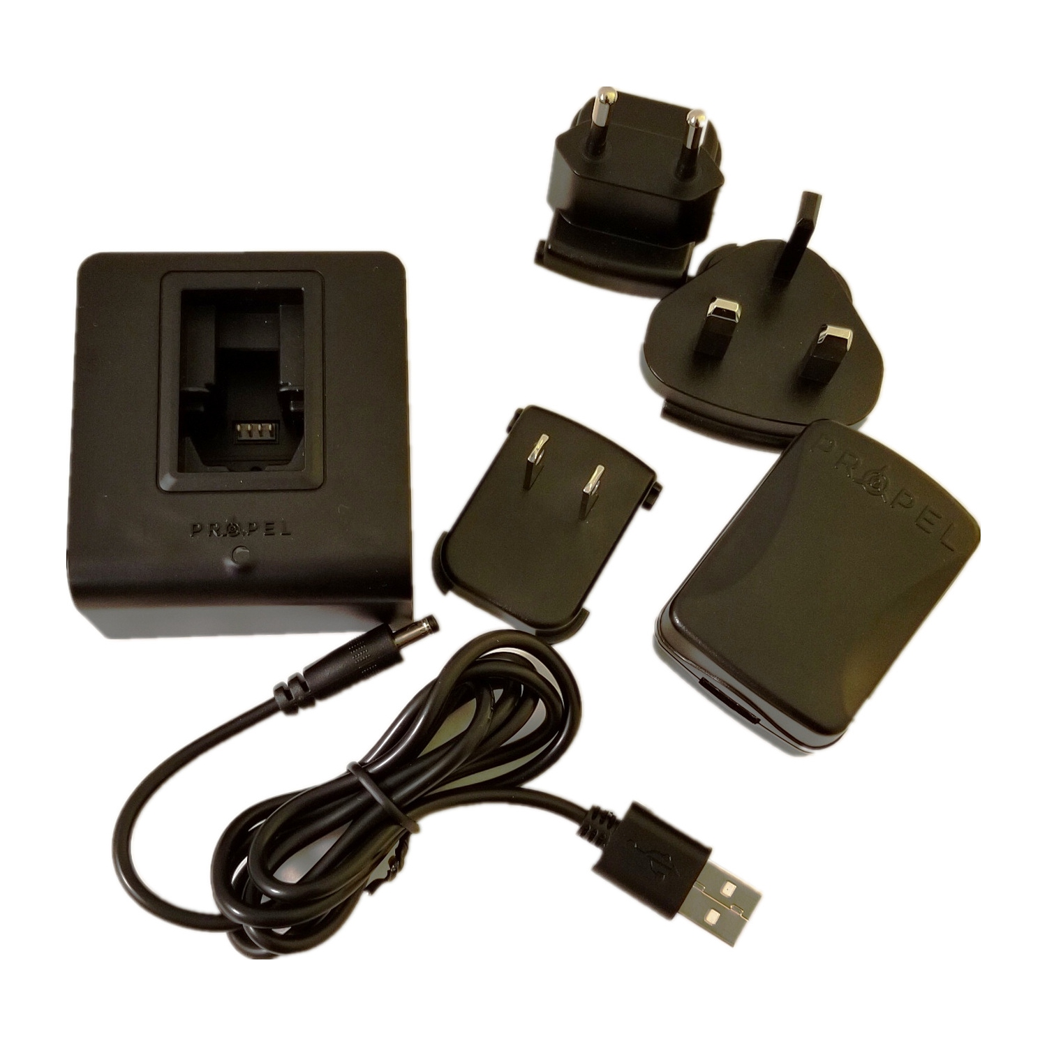 Chargeur station d'accueil É.-U. avec adaptateur pour batterie de drone de combat T-65 X-Wing Star Wars de Propel - remis à neuf, très bon état