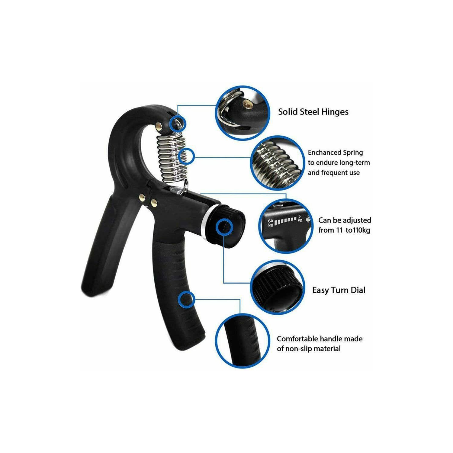 Exerciseur de force pour les poignets main Grip Gripper pour les avant-bras force résistance à l'exercice