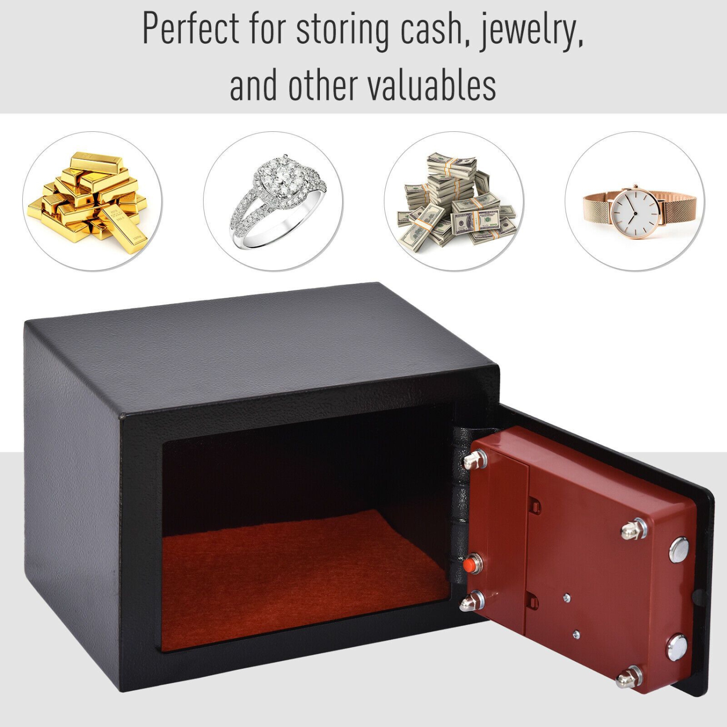 Pavé numérique de sécurité à clavier numérique et à verrouillage électronique, pistolet de sécurité, bijoux pour le bureau à la maison