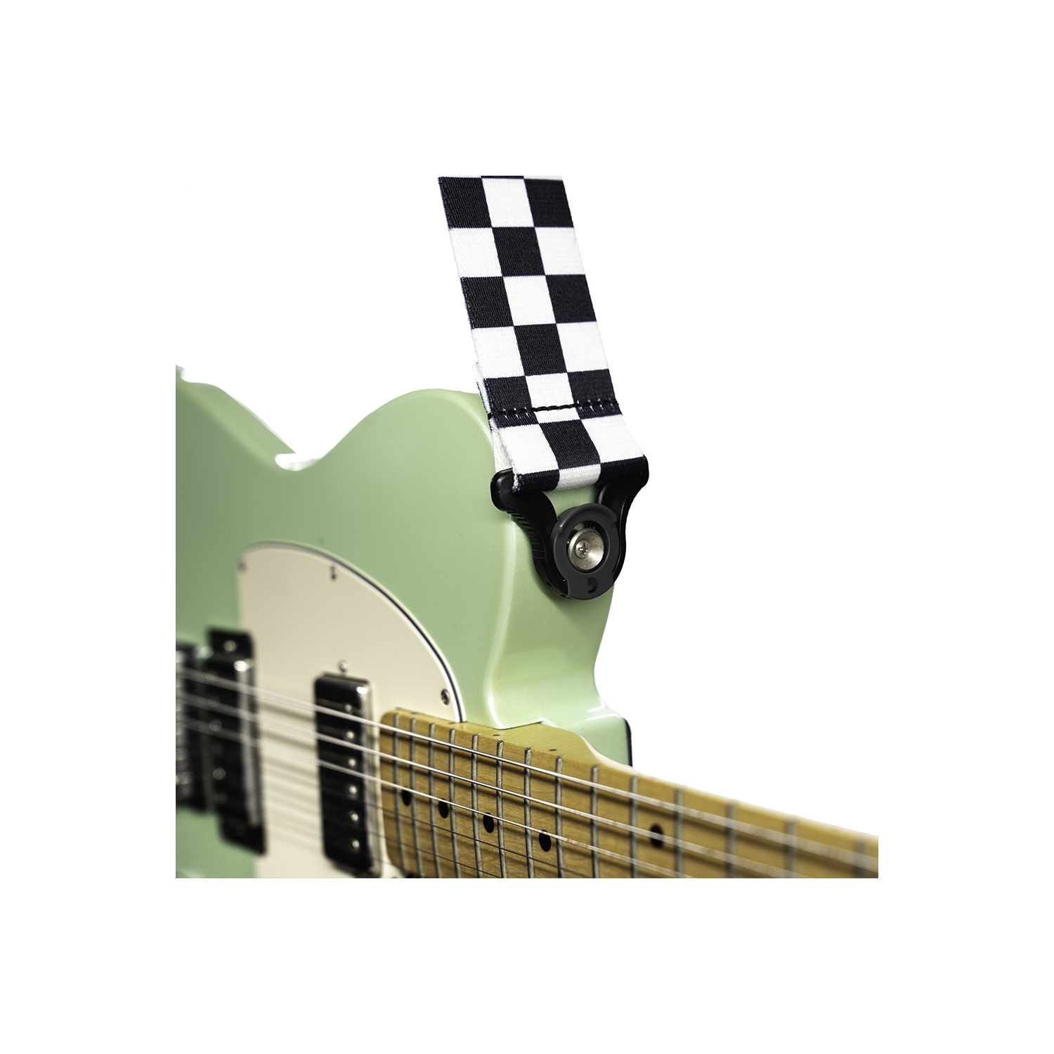 Bretelle à blocage automatique de Planet Waves pour guitare - Damier en planche à roulettes
