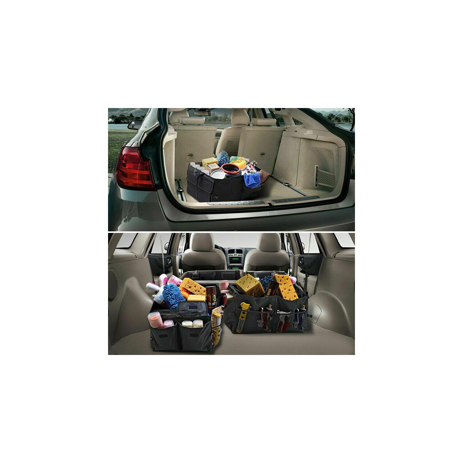 Sac de rangement avant pour siège arrière de voiture, pochettes multiples essentielles de voyage automobile