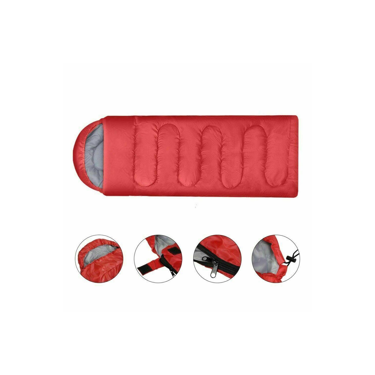 Outdoor Camping Weather Sleeping Bag Single Envelope Tent Hiking Thermal Winter