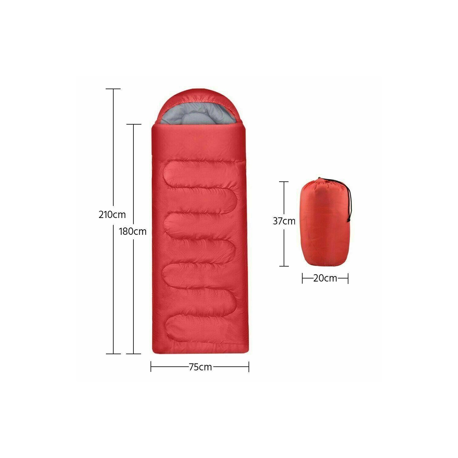 Outdoor Camping Weather Sleeping Bag Single Envelope Tent Hiking Thermal Winter