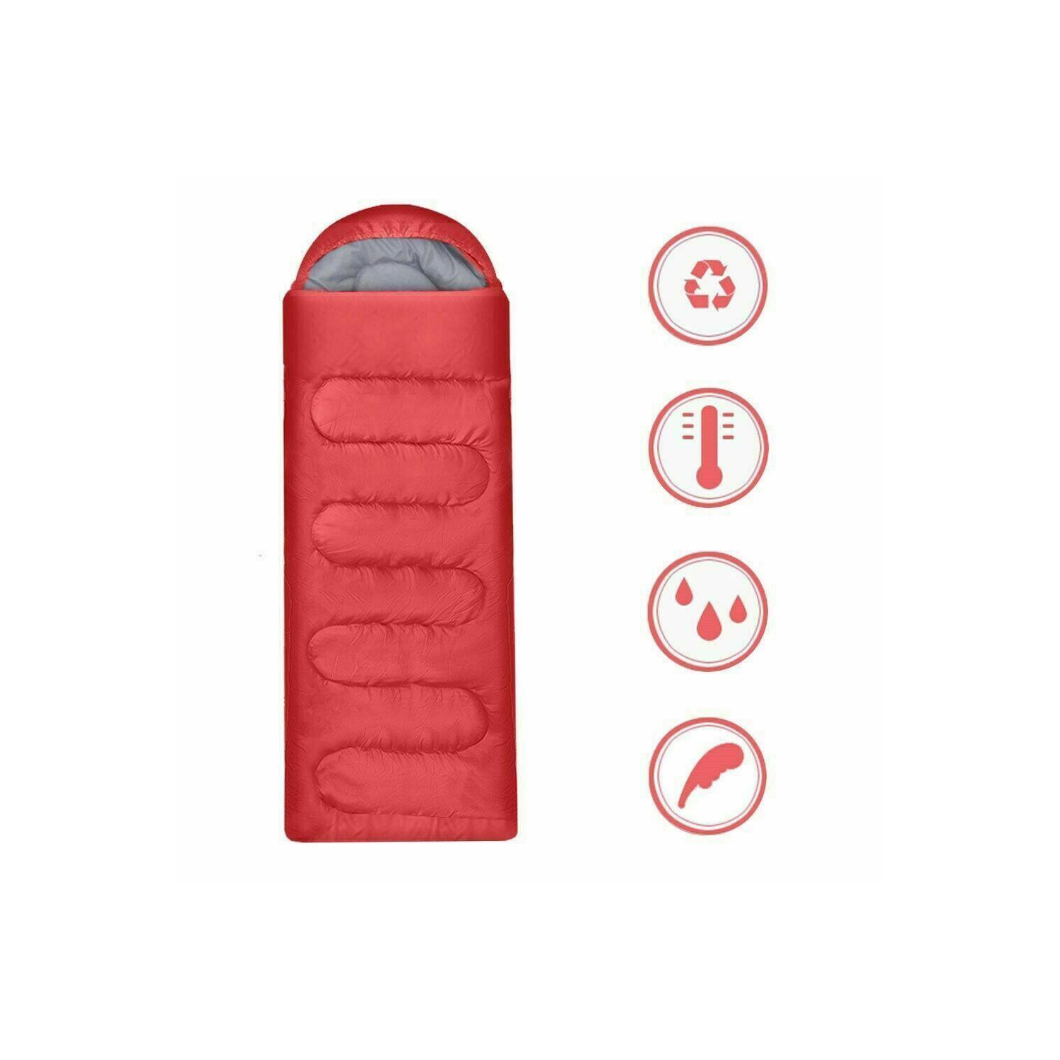 Outdoor Camping Weather Sleeping Bag Single Envelope Tent Hiking Thermal Winter