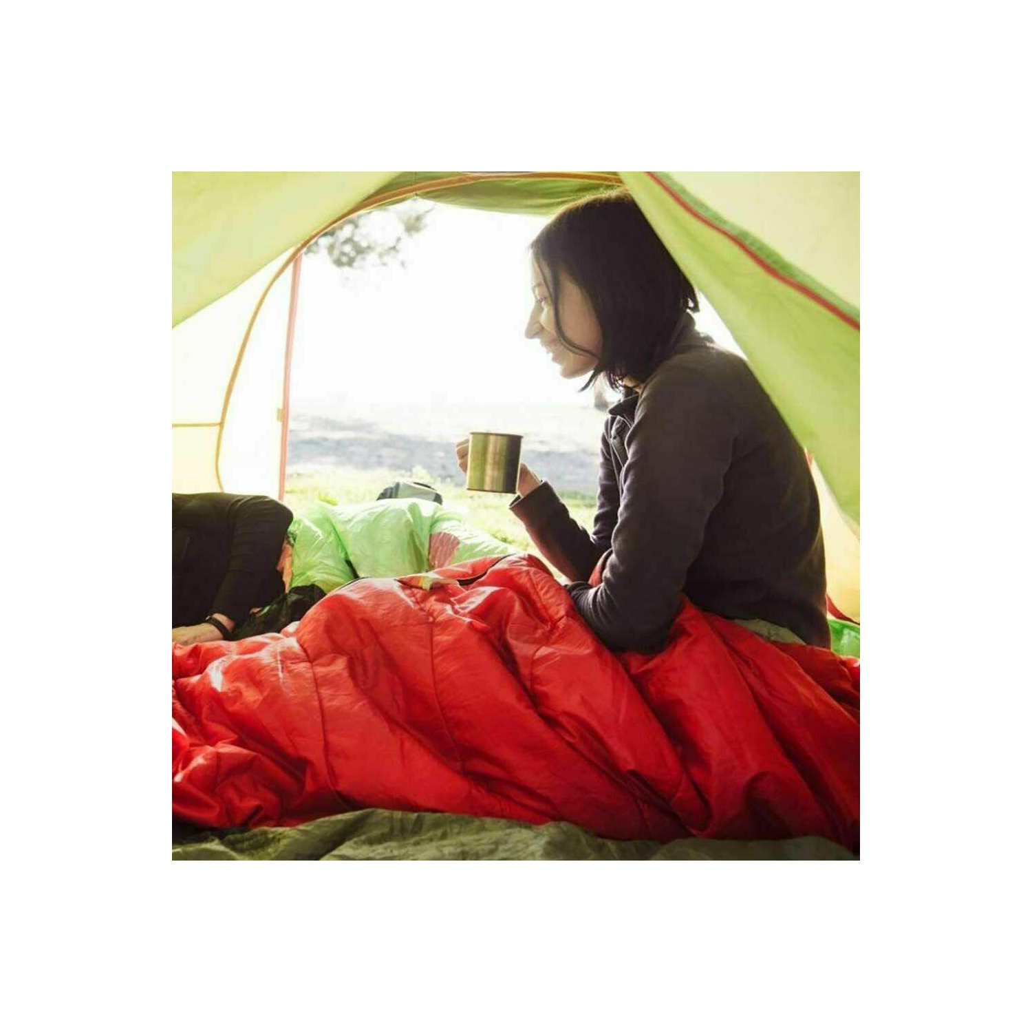 Outdoor Camping Weather Sleeping Bag Single Envelope Tent Hiking Thermal Winter