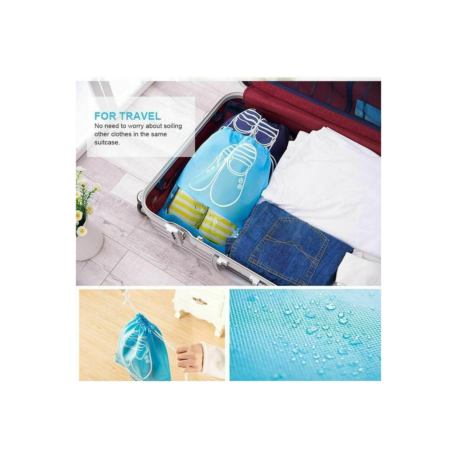 Sac de rangement à chaussures de voyage avec cordon de serrage à la poussière 10 pièces pour la maison