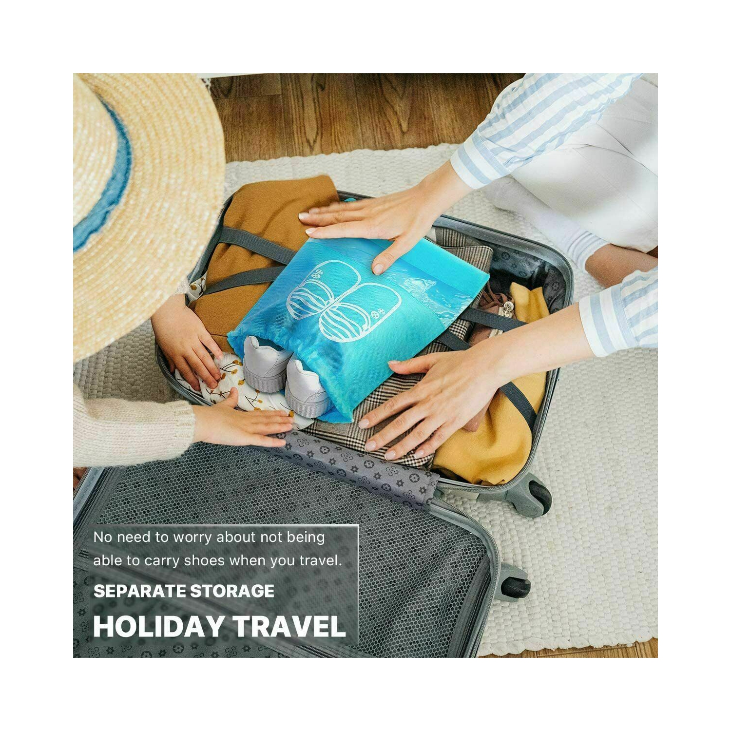 Sac de rangement à chaussures de voyage avec cordon de serrage à la poussière 10 pièces pour la maison