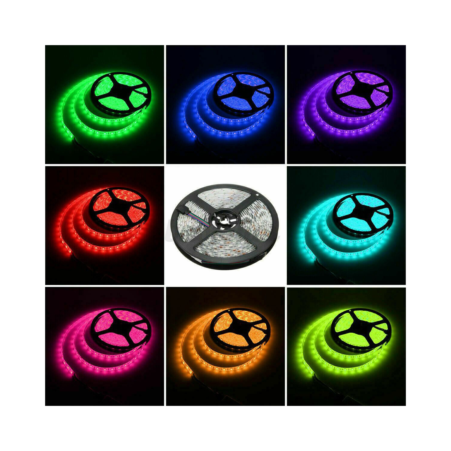 Led Strip Lights 32.8ft 10m RGB 5050 Warm White 18A 2.4G RGBW Strip Controller
