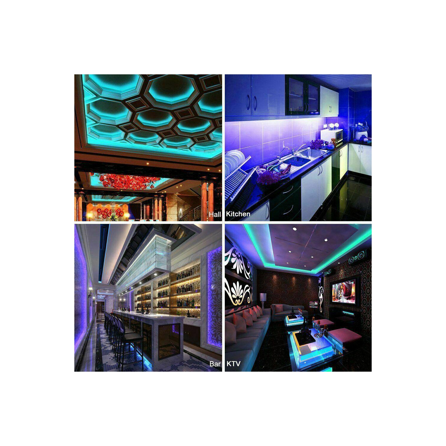 Led Strip Lights 32.8ft 10m RGB 5050 Warm White 18A 2.4G RGBW Strip Controller