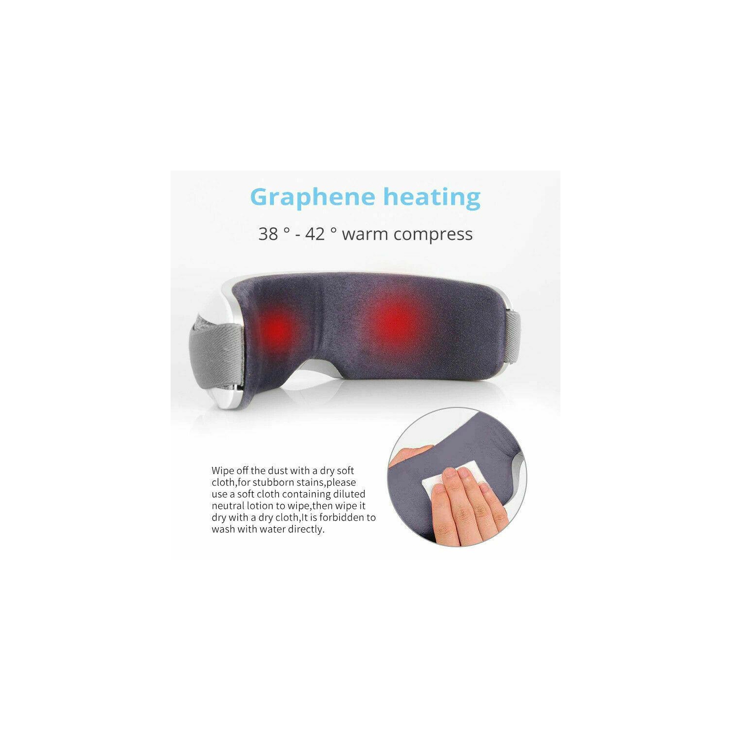 Appareil de massage électrique pour les yeux avec technologie Heat Air Pressure Vibration qui soulage la fatigue oculaire