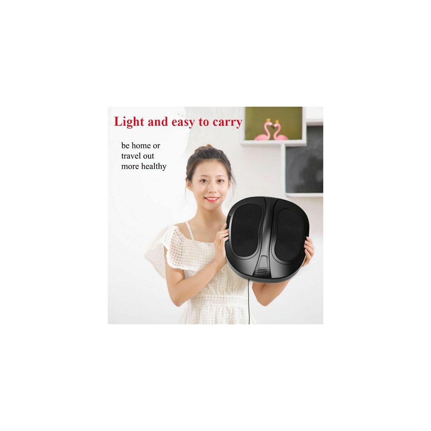 Power Legs Vibration Plate Foot Massager Platform with Rotating Acupressure Head