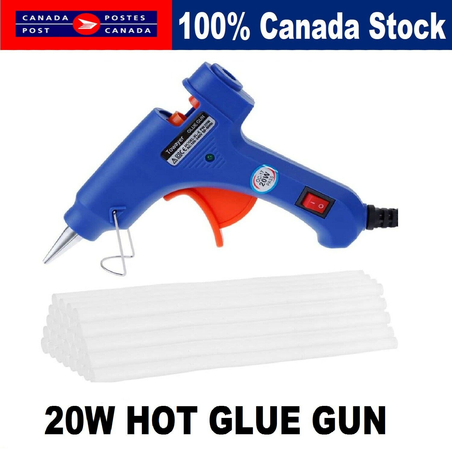 Electric Hot Melt Glue Gun Trigger Adhesive Sticks Craft DIY Hobby Repair CA