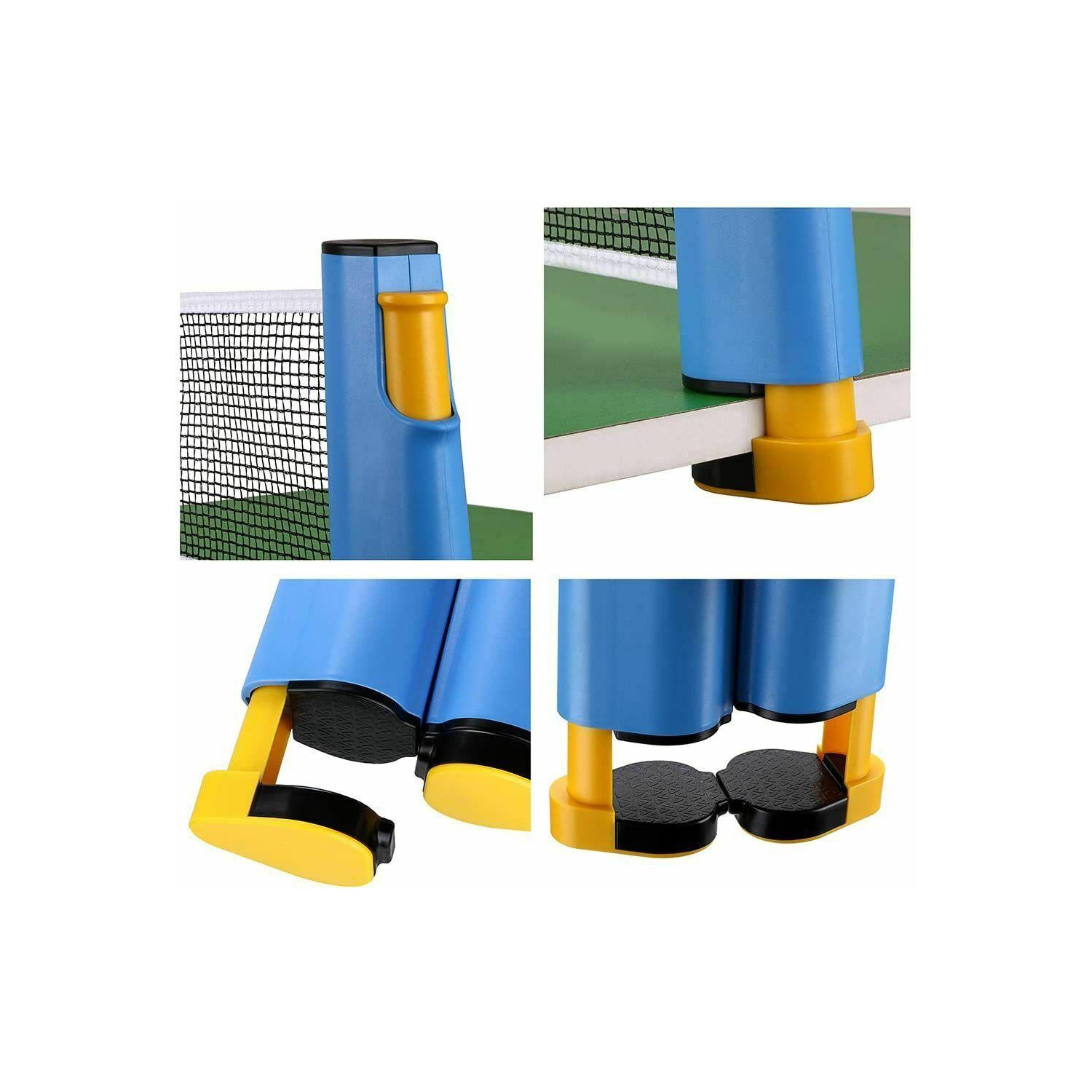 Filet de tennis de table portatif avec pince à ressort et léger en plastique polyéthylène