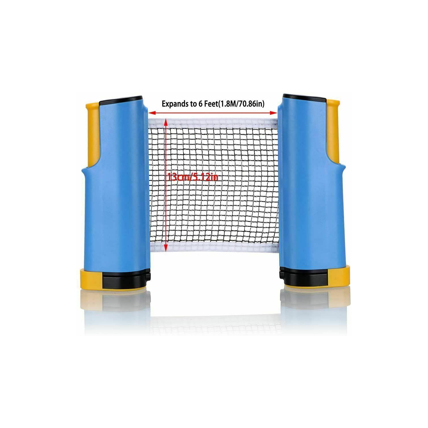 Filet de tennis de table portatif avec pince à ressort et léger en plastique polyéthylène