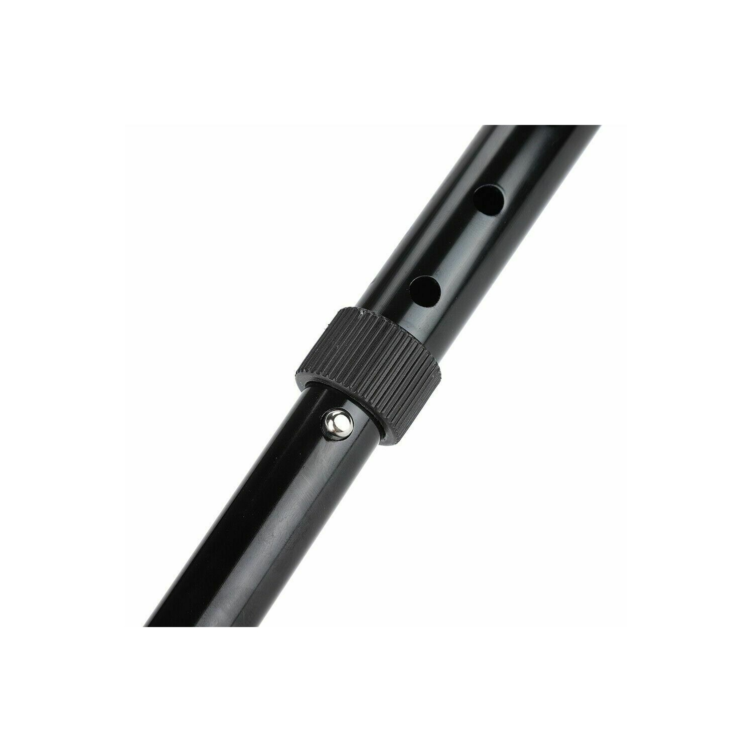 Walking Stick Cane Folding With Light LED Strap Handle Black Metal Adjustable CA