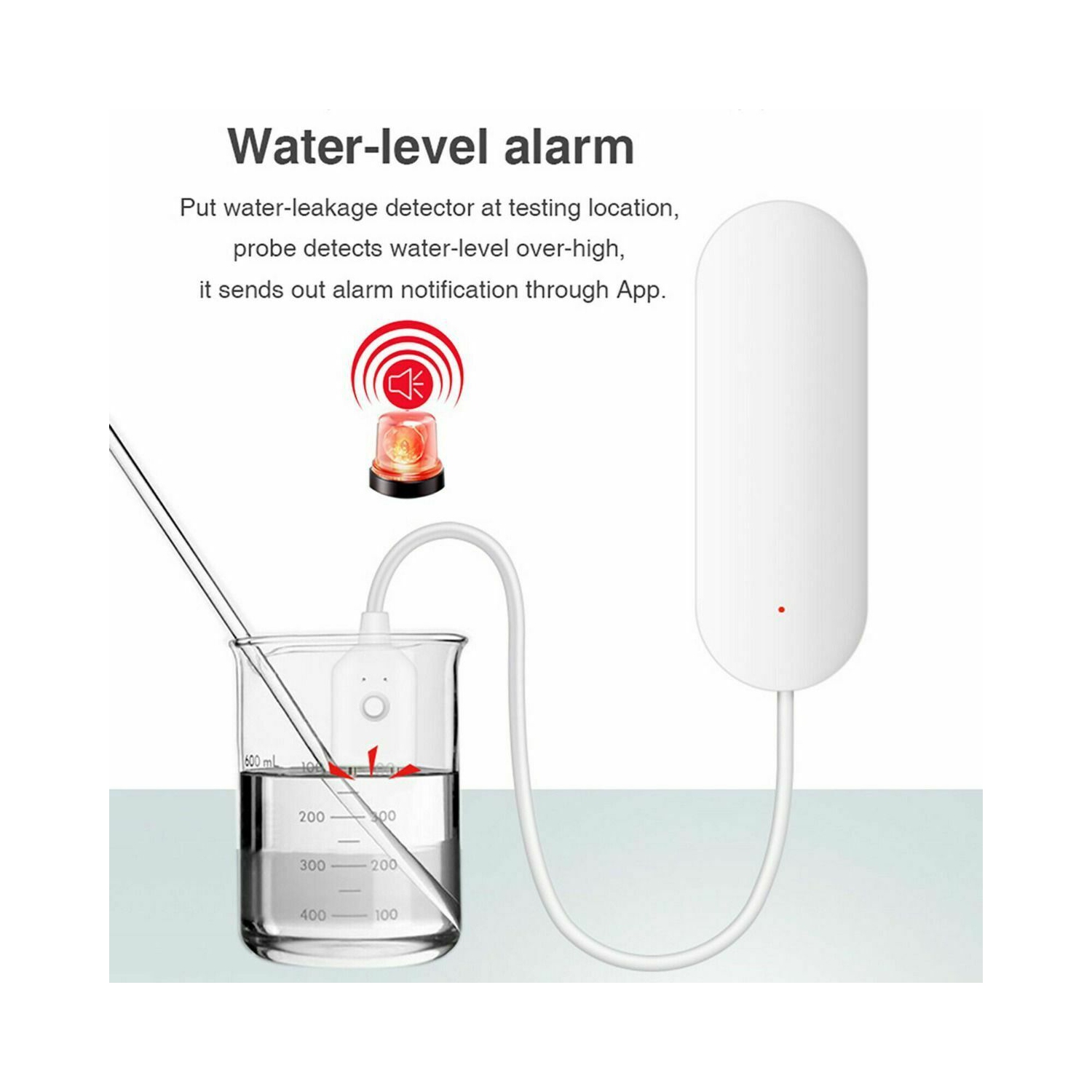 Détecteur de fuite d’eau intelligent Wi-Fi niveau de fuite d’eau Tuya détecteur de débordement CA