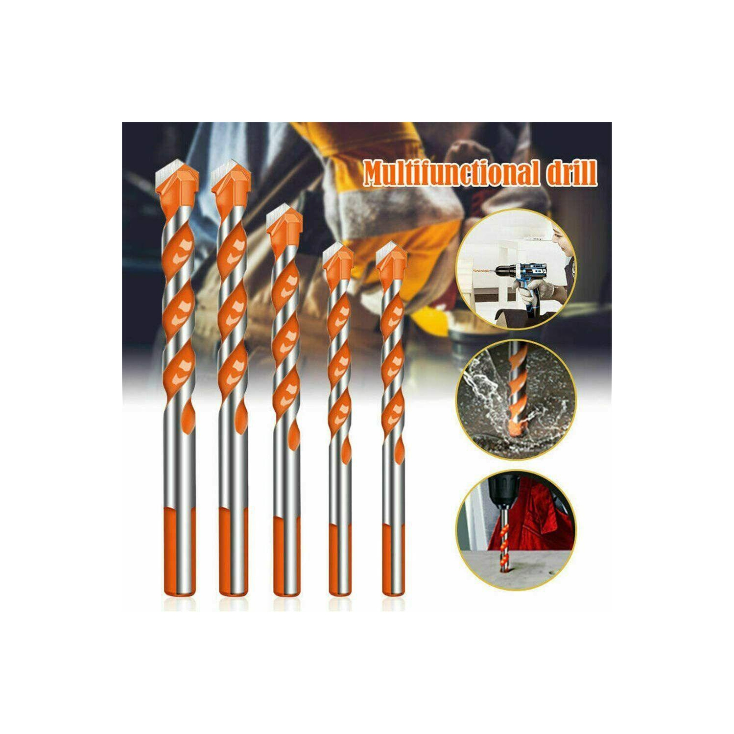 Ultimate Drill Bits Multifunctional 7PCS Set Ceramic Glass Punching Hole Working
