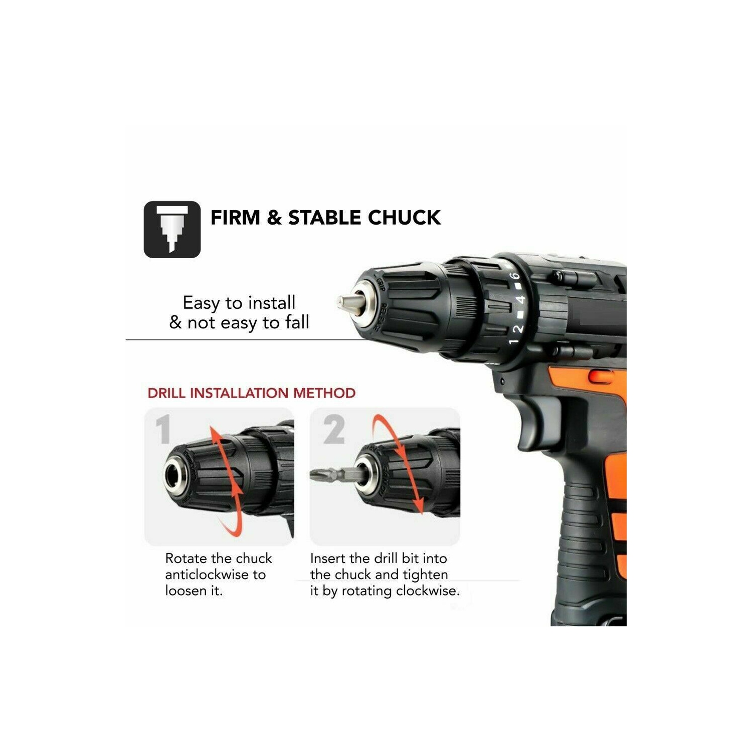 112pcs Power Tool Combo Kit Accessories Toolbox Household cordless Repair wood