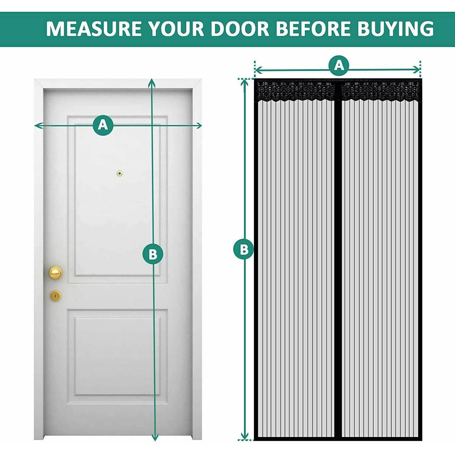 Magnetic Door Mesh Net for Mosquito and insects Magic, Curtain Pet and Kid Entry