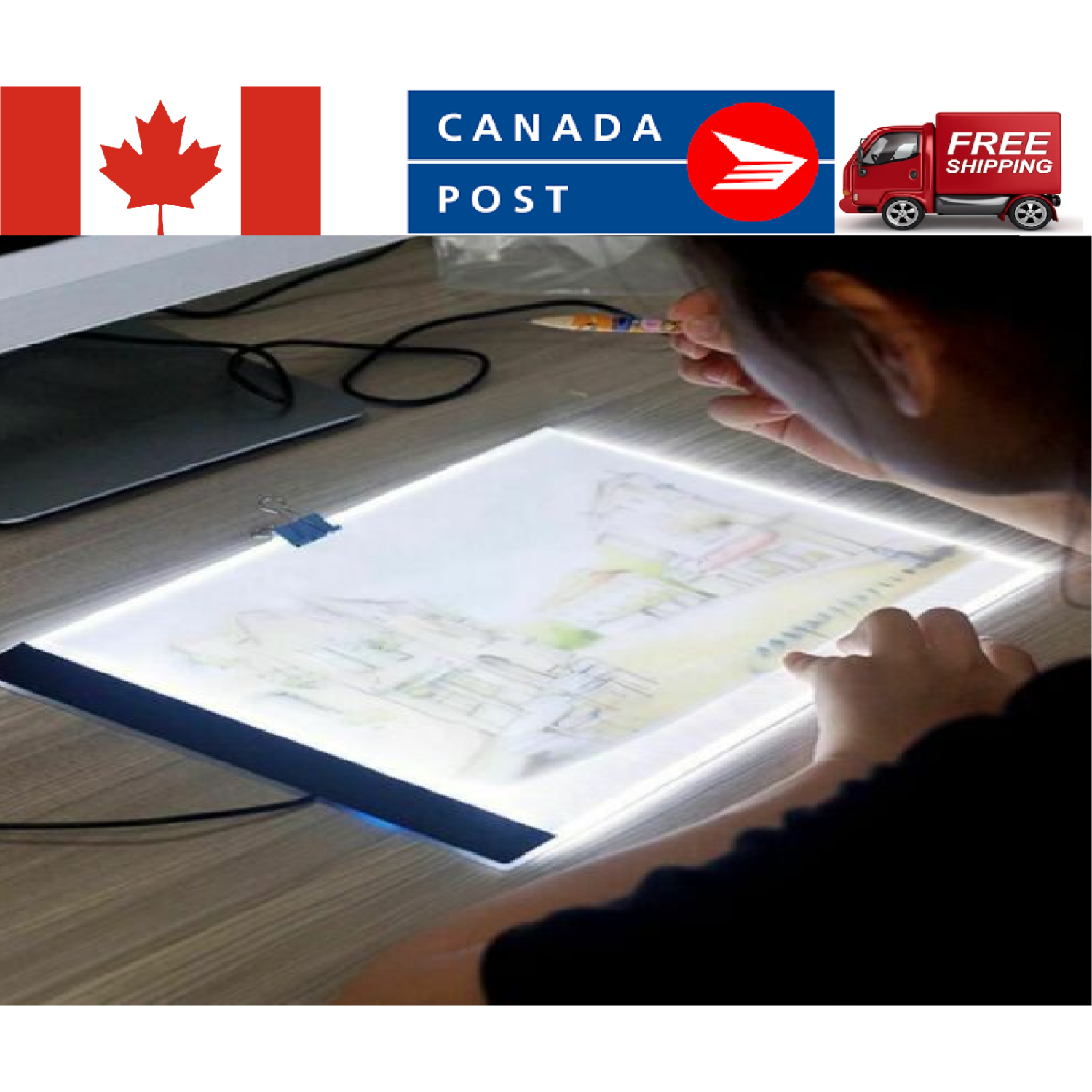 A4 LED Tracing Drawing Drafting Light Box Tattoo Copy Artist Craft Table Pad