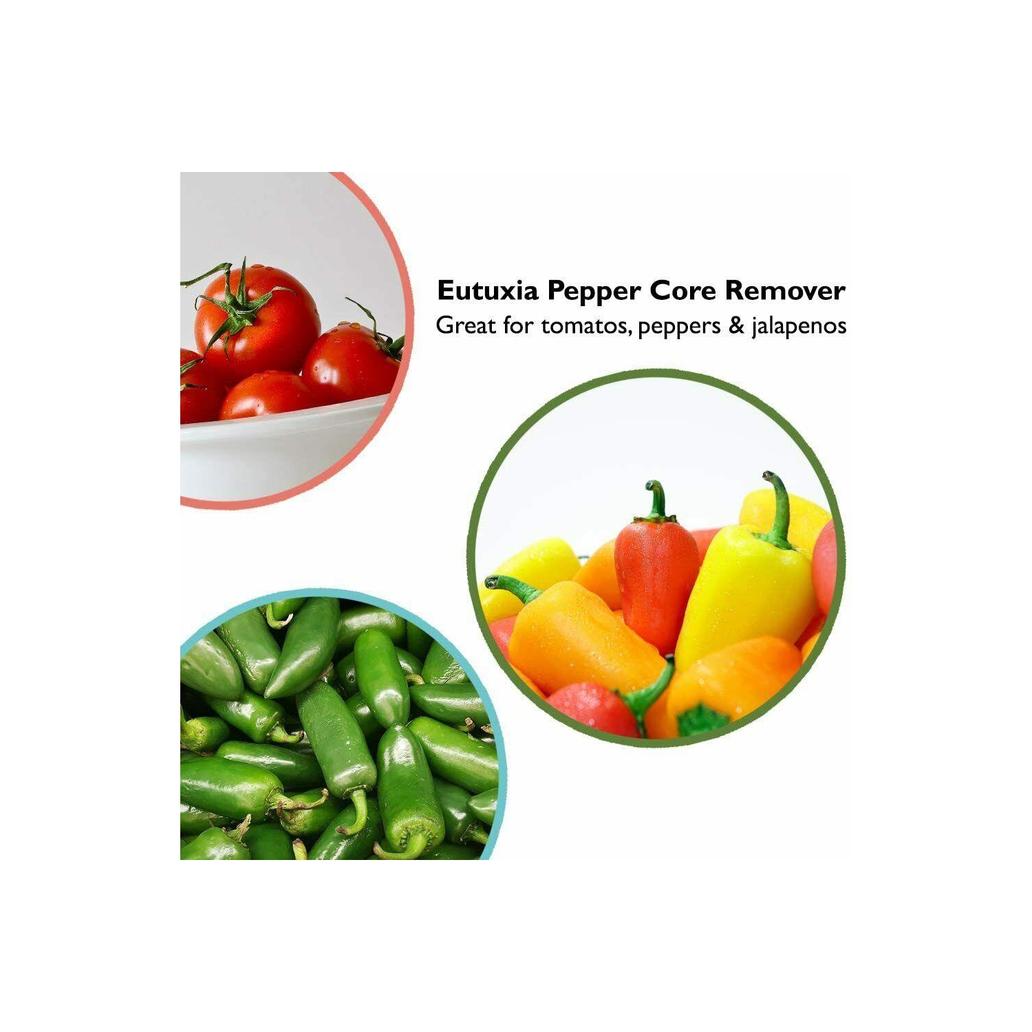 Pepper Corer Separator Twist Seed Bell for Jalapeno Pepper Chill Tomato Cucumber