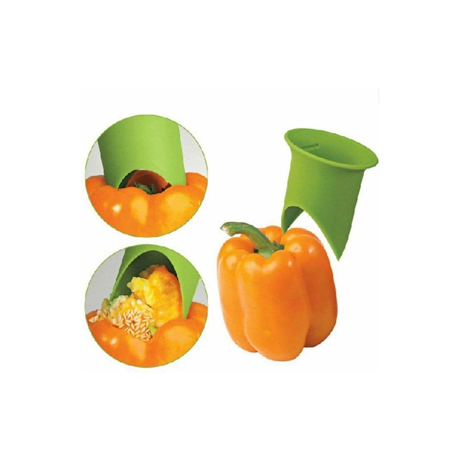 Pepper Corer Separator Twist Seed Bell for Jalapeno Pepper Chill Tomato Cucumber