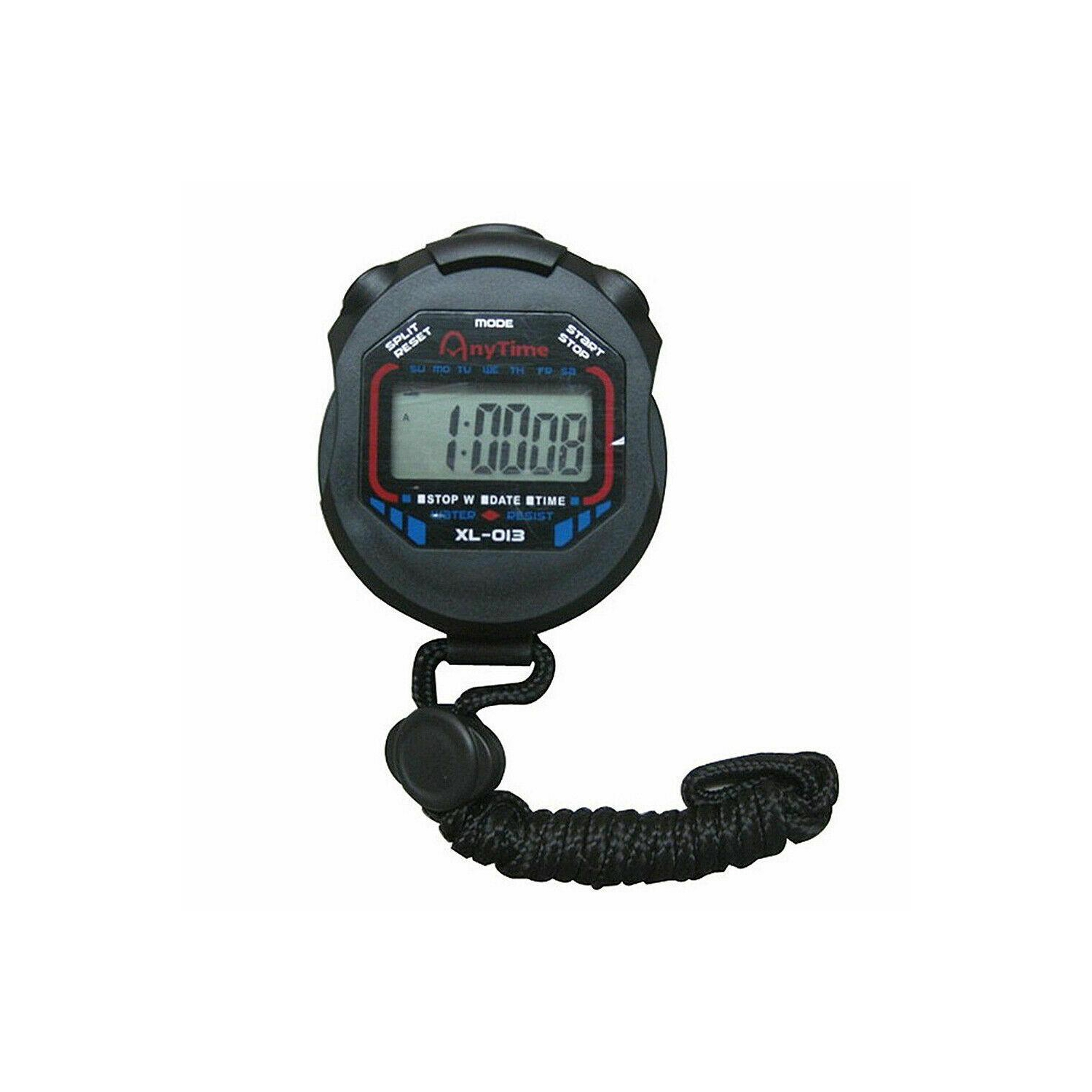 LCD Digital Sports Running Counter Stopwatch Timer Waterproof Alarm Stop Watch