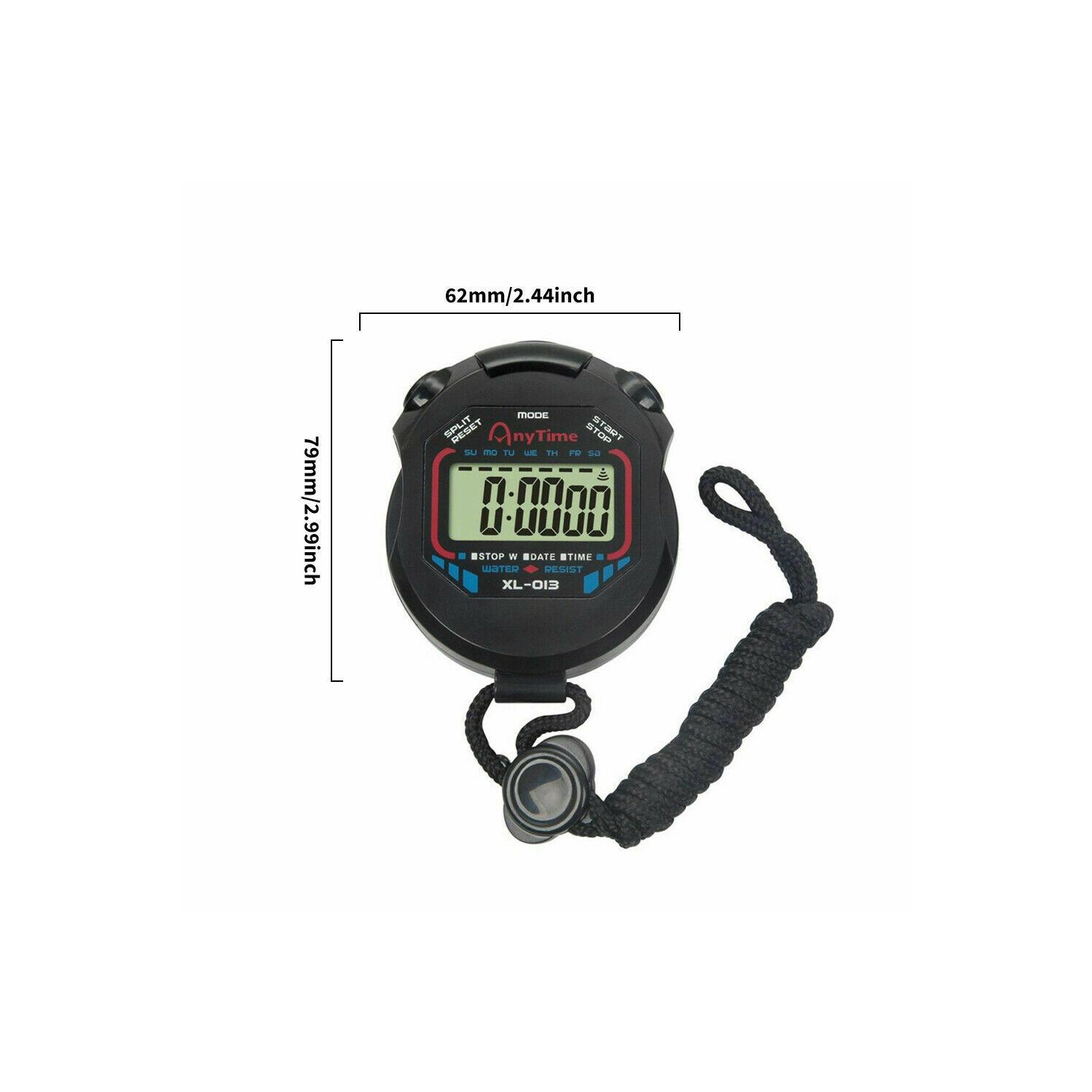 LCD Digital Sports Running Counter Stopwatch Timer Waterproof Alarm Stop Watch