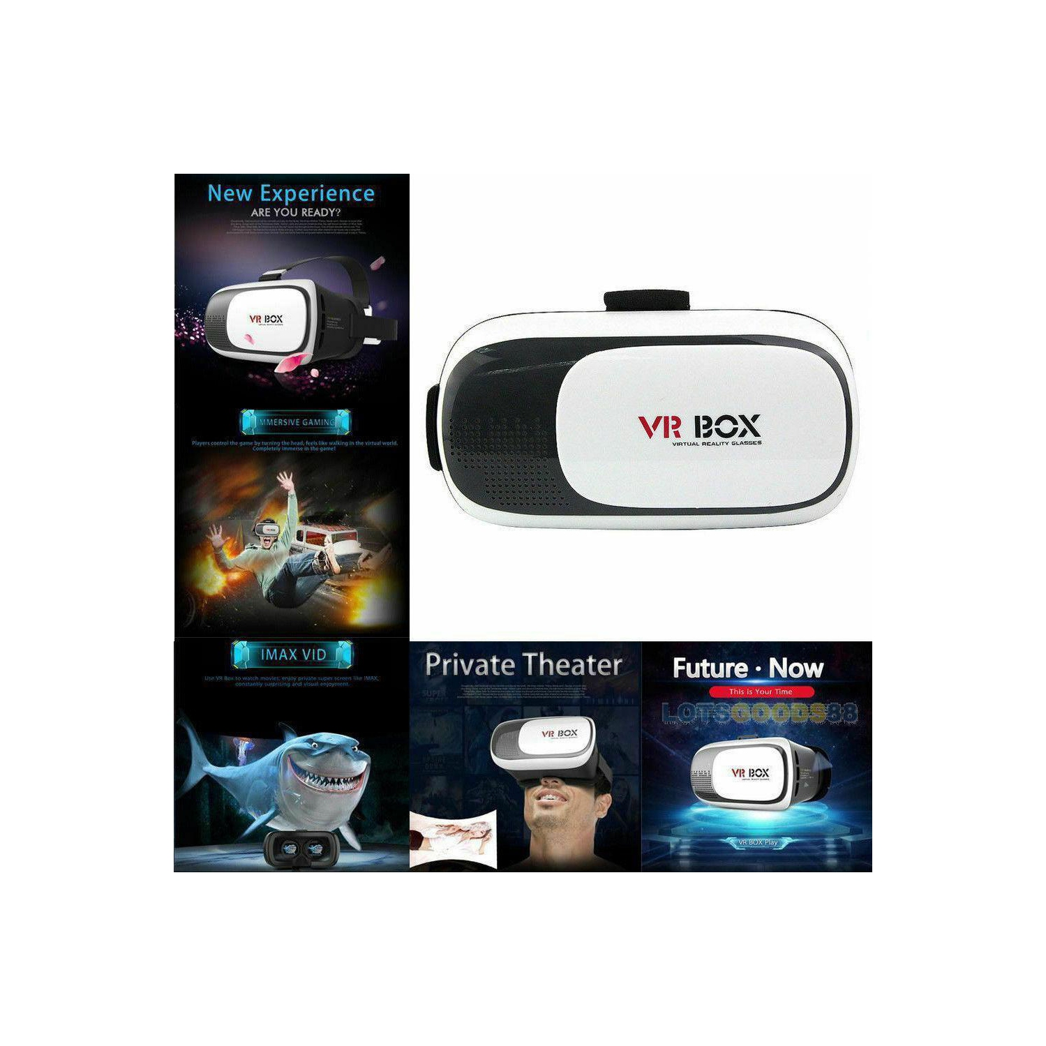 NOUVEAU casque de réalité virtuelle VR BOX Virtual Reality Glasses 3D pour Android iOS iPhone de Samsung