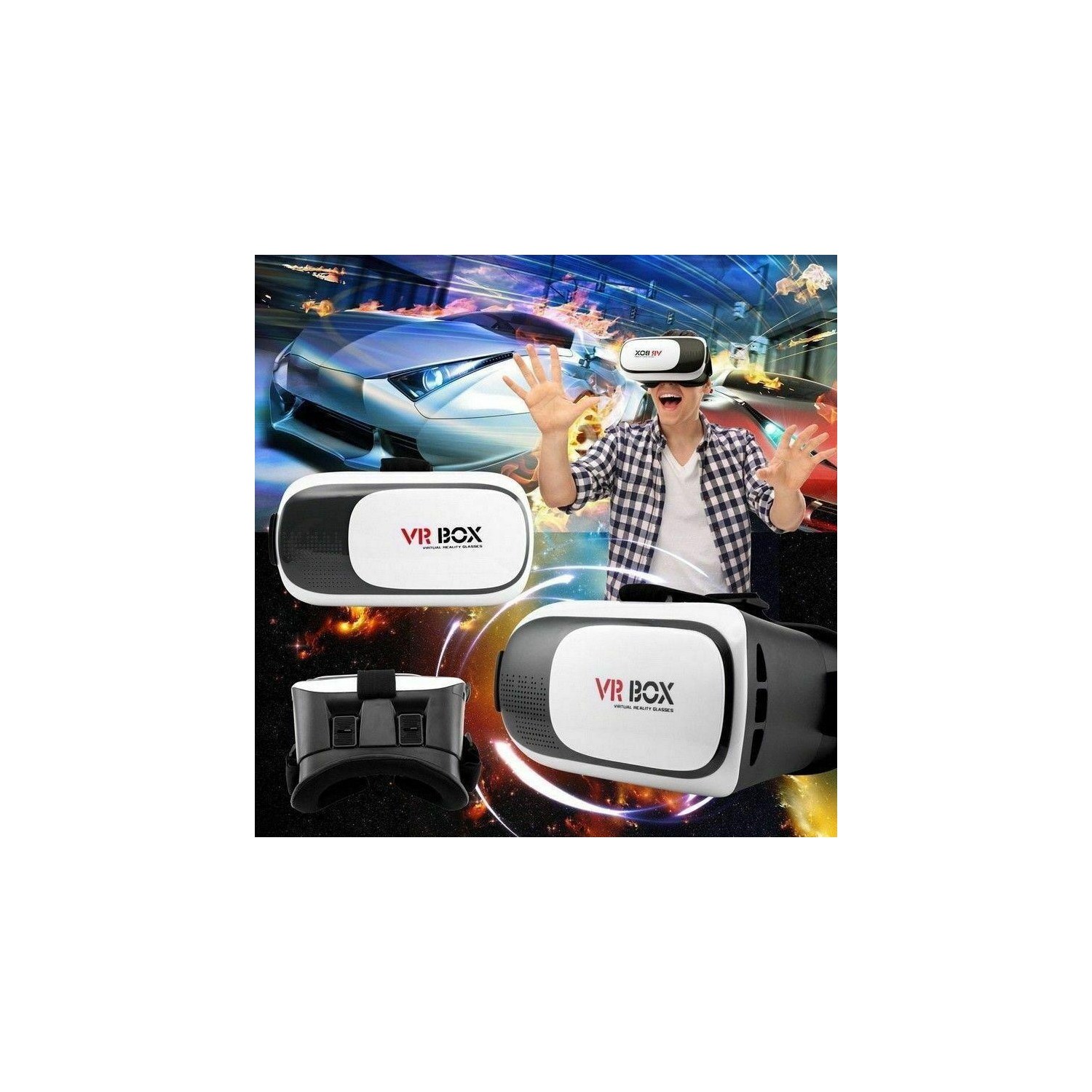 NOUVEAU casque de réalité virtuelle VR BOX Virtual Reality Glasses 3D pour Android iOS iPhone de Samsung
