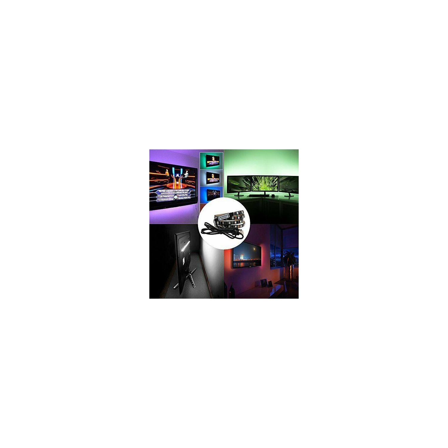 5V USB LED Light RGB 5050 60Led 3M Controller Led Strip Tape Lamp TV Backlight