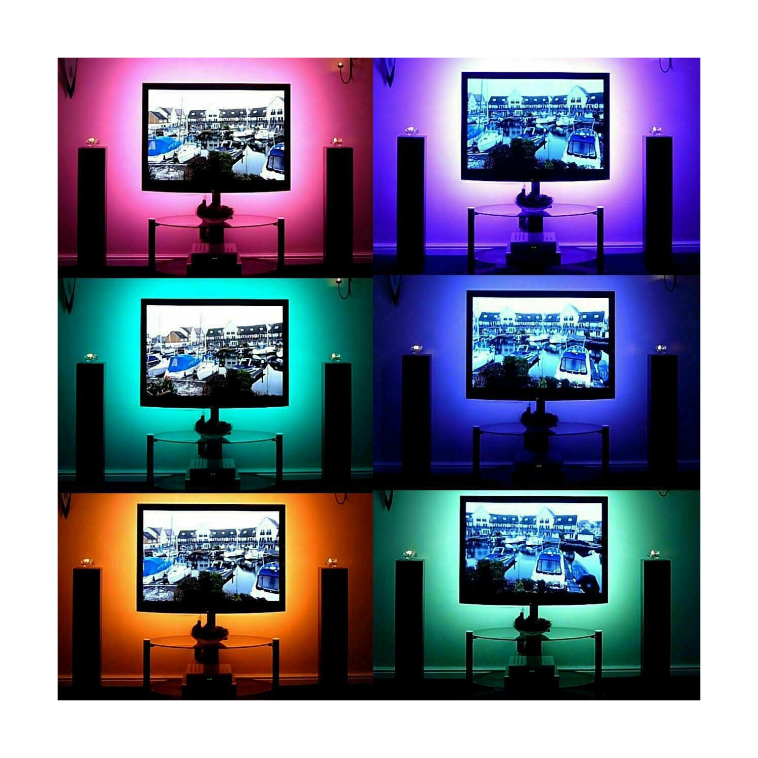 LED Strip Lights TV Backlight 3M RGB USB Powered Multi Colored CHANGING for TV